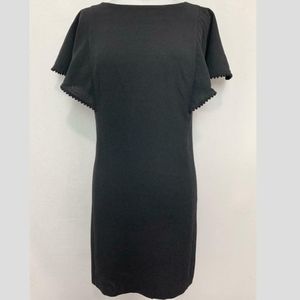 LOFT Black Flutter Sleeve Dress, Cocktail Dress